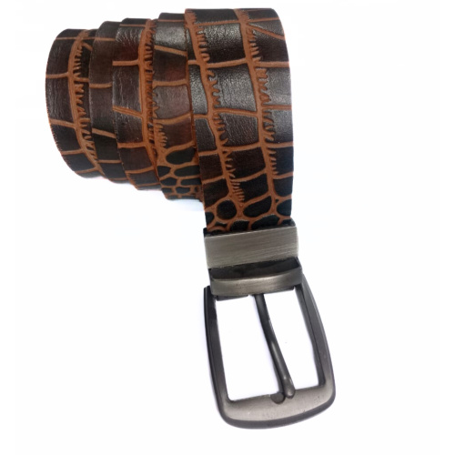 brown crocodile man belt BL-96